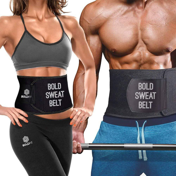 Boldfit Sweat Slim Belt Neoprene Body Shaper and Tummy Trimmer for Men & Women Supports Weight Loss & Lower Back Support